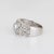 Diamond Half Band Wide Cigar Ring 18k White Gold Size 5.5 For Sale - Image 4 of 6
