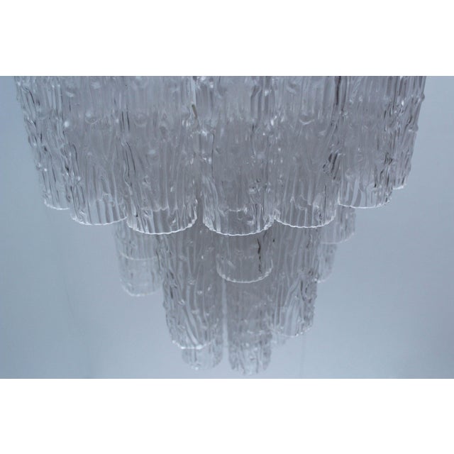 Mid-Century Italian Murano Glass 4-Tier Tronchi Chandelier by Toni Zucherri for Venini, 1960 For Sale - Image 6 of 11
