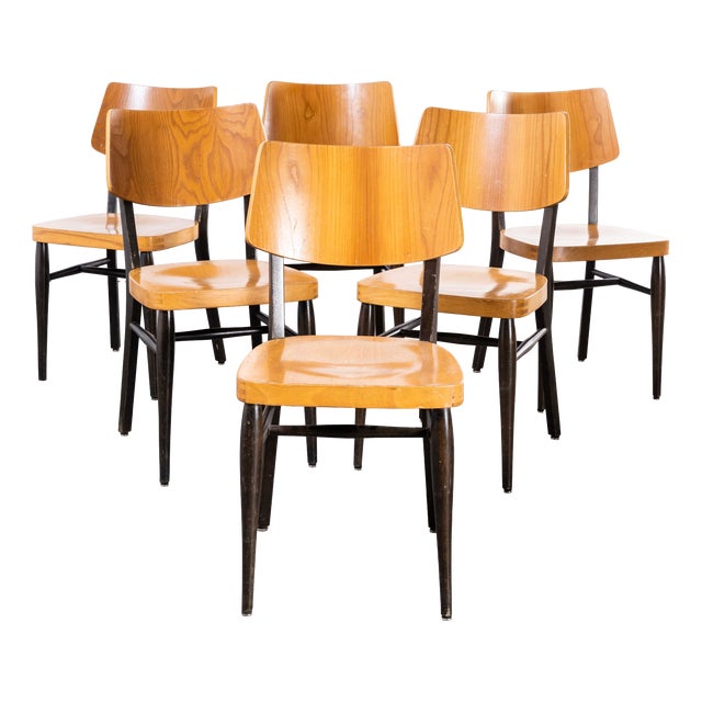 Saddle Back Dining Chairs, 1970s, Set of 6 For Sale