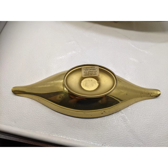 Mid 20th Century Mid 20th Century Blue Gold Chrome Craft Metal For Sale - Image 5 of 9