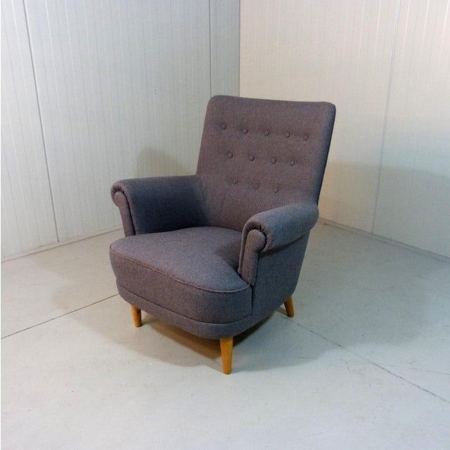 Easy Armchair by Carl Malmsten for O.H. Sjögren For Sale - Image 10 of 11