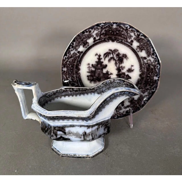 English 19th Century English Black Transferware Ironstone Collection, 20 Pieces For Sale - Image 3 of 16