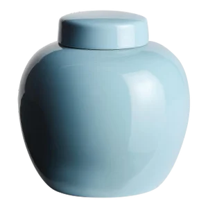 Koa Lidded Jar, Blue