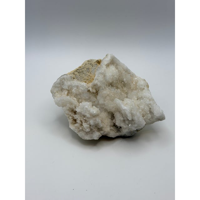 Contemporary Natural White Quartz Crystal Cluster Mineral Specimen For Sale - Image 3 of 5