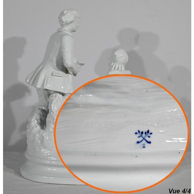 After F. Boucher, Couple de Galants, Late 1800s, Sèvres Porcelain For Sale - Image 17 of 18