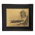 Mid-Century East Asian Landscape on Moiré Silk With Pagoda 24.5" For Sale