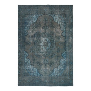 1970s Vintage Persian Handmade Wool Cotton Area Rug For Sale