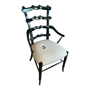 Jonathan Charles Fine Furniture Jc Edited-Casually Country Black “Yoke” Ladder-Back Armchair