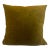 Olive Velvet Chevron Stitched Decorative Pillow For Sale