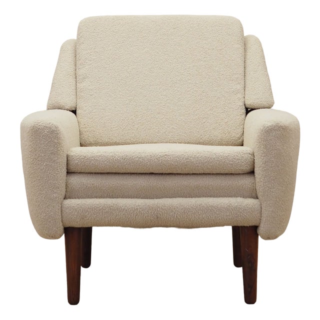 Danish Cream Armchair, 1970s For Sale
