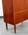 Mid Century Danish Cabinet Highboy Brass Teak Denmark Drawer Sliding Doors Shelf For Sale - Image 9 of 12