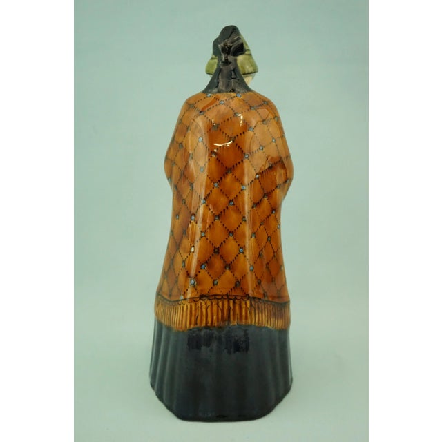 20th Century Ceramic Sculpture of a Woman with a Bible and Rosary by Michael Powolny for Wiener Keramik, Austria For Sale - Image 4 of 18