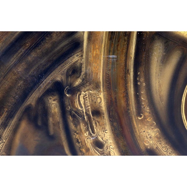 Bernhard Rohne for Mastercraft Brutalist Acid-Etched Metallic Wall Art, 1970s For Sale - Image 9 of 9