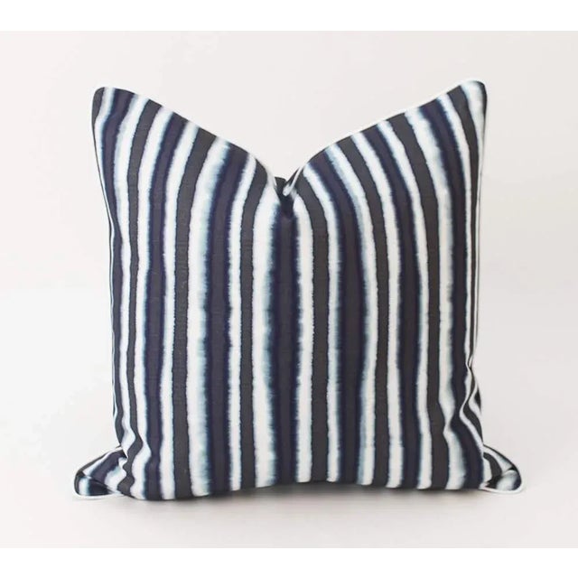 Traditional Blue Baxter Ombre Pillow Covers, a Pair For Sale - Image 3 of 8