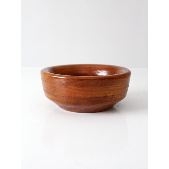 Vintage Mid Century Turned Wood Bowl For Sale - Image 11 of 13