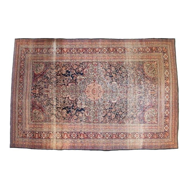 Antique Kermanshah Carpet - 10'9" x 16'3" For Sale