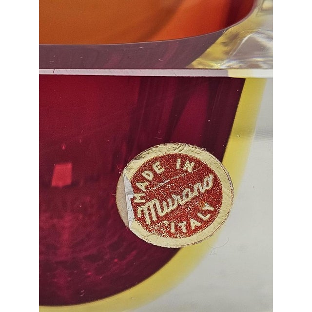 Sommerso Murano Glass Serving Bowl from Flavio Poli, 1950s For Sale - Image 11 of 12