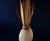 Vintage Hollywood Regency Neoclassical Gilt Lamp W/ Marbled Orb & Metal Leaves For Sale - Image 4 of 5