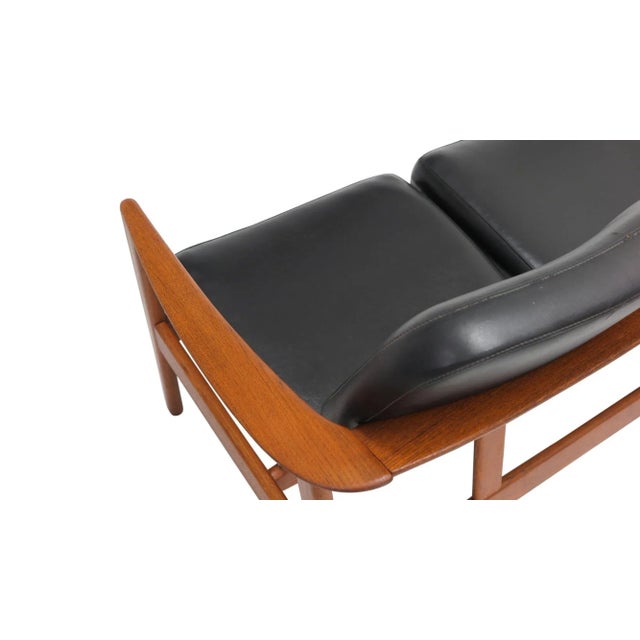 Mid 20th Century Mid 20th Century Folke Ohlsson Ascot Teak Frame Sofa in Black For Sale - Image 5 of 11