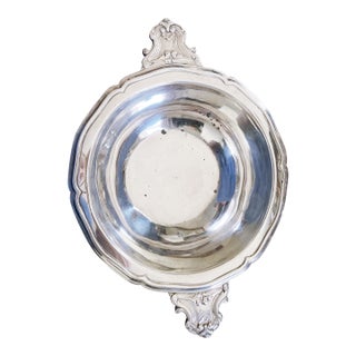 Antique Christofle Silverplate Serving Bowl From CGT French Line Ocean Liner For Sale