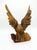 Mid-Century Modern 1978 Hand Carved Wooden Eagle Statue Perched on Stump Vintage Soviet Sakhalin Art For Sale - Image 3 of 5