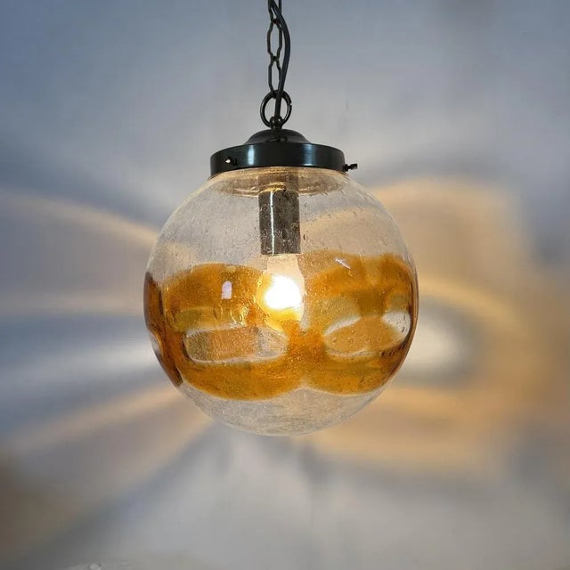 Vintage Italian Murano Glass Hanging Lamp, 1970s For Sale - Image 12 of 18