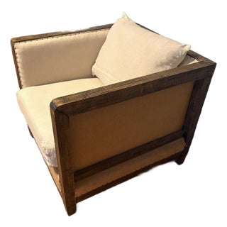 1990s Deconstructed French Lounge Chair Restoration Hardware For Sale