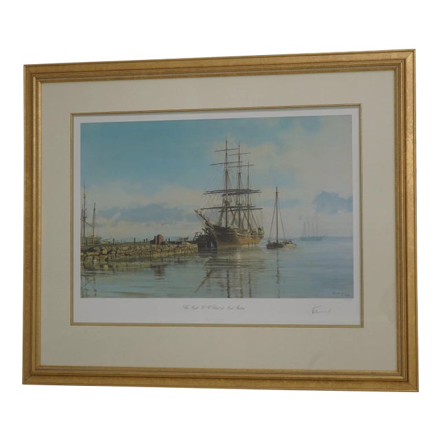 Maritime Heritage w.b. Flint Boston Tall Ship Frame Print For Sale