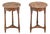 Late 19th Century Oak Occasional Side Tables with Marble Tops from Gillows, 1893, Set of 2 For Sale