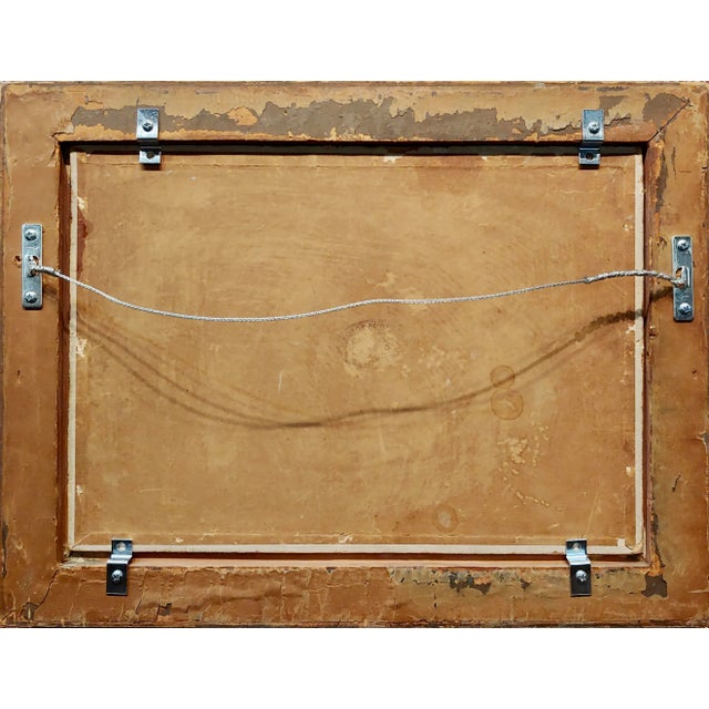 Red Colin Campbell Cooper -Red Roof Houses in a Countryside Landscape-Oil Painting For Sale - Image 8 of 9