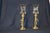 Metal Pair of Early 19th Century Brass Candlesticks With Etched Hurricanes For Sale - Image 7 of 12