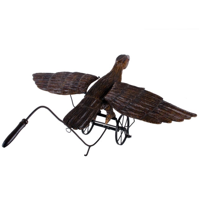 Wood Mechanical Eagle Push Toy For Sale - Image 7 of 10