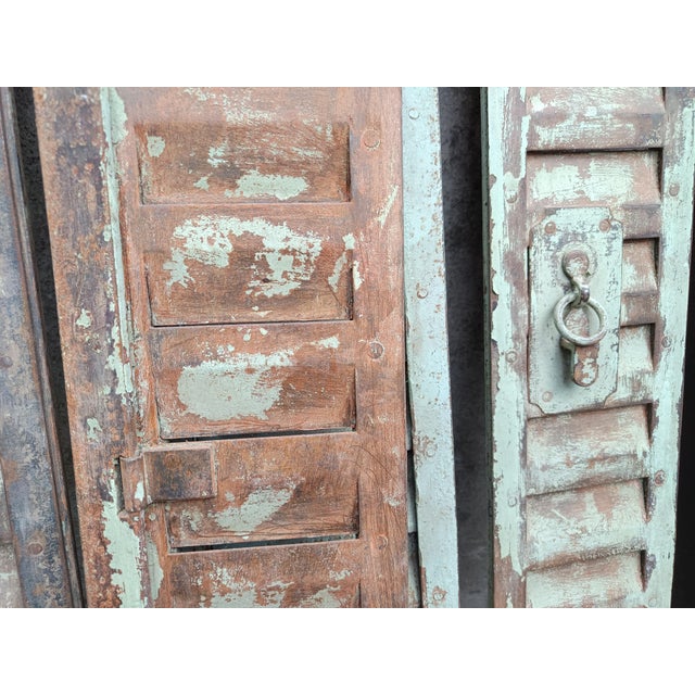 Antique Patinated Metal Shutters, 1920s, Set of 12 For Sale - Image 6 of 16