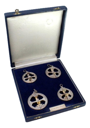 Silver Astrolabes, Set of 4