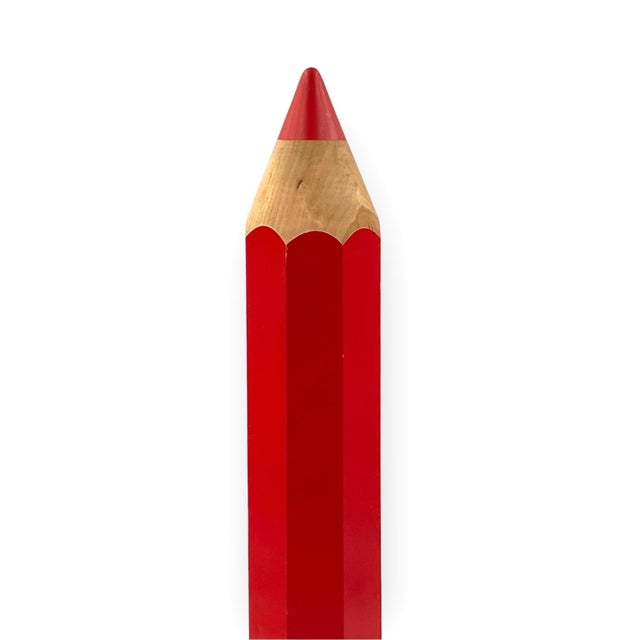 Postmodern Red Pencil Table Lamp by Michel Aroutcheff for Vilac, France, 1980s For Sale - Image 15 of 18