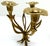Three-Light Tripod Brass Candlesticks with Organic Floral Decoration, 1960s, Set of 2 For Sale - Image 4 of 8