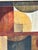 A signed and framed print of a striking mid century modern painting with vibrant colors and geometric design. The artist's...