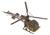 Helicopter Miniature in Golden Silver For Sale