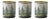 Frosted Pine Mercury Glass Candle Holder (Set of 3) For Sale