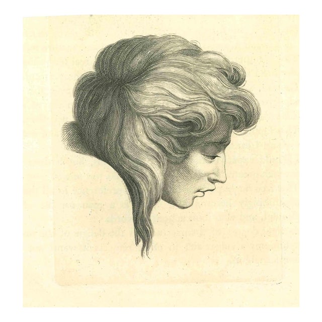 Thomas Holloway, Profile of a Woman, Etching, 1810 For Sale