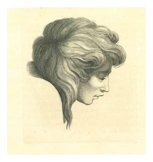 Thomas Holloway, Profile of a Woman, Etching, 1810