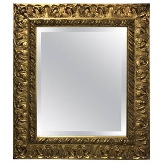 Giltwood Mirror With Beveled Glass For Sale