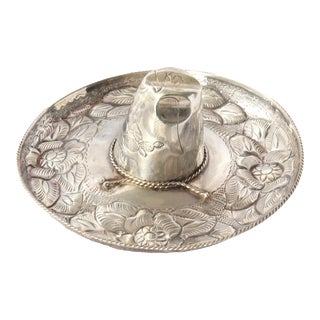 Sterling Repoussé Sombrero Trinket Dish For Sale
