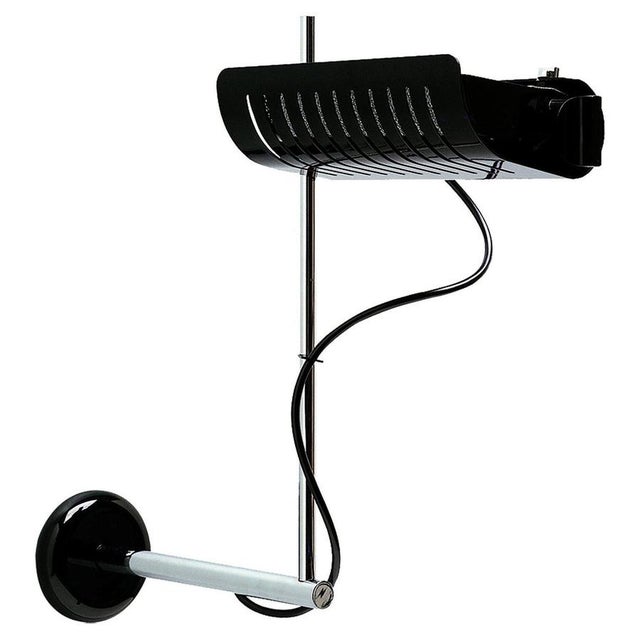 Black Black Aluminum Coupé Wall Lamp by Joe Colombo for Oluce, Italy For Sale - Image 8 of 8