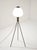 1950s Mid-Century Modern Tripod Floor Lamp in Brass and Opaline Glass, Italy, 1960 For Sale - Image 5 of 14