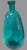 Late 20th Century Vintage Large High Sky-Blue Recycled Glass Bottle Vase For Sale - Image 5 of 7