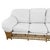 Art Deco 1980s Stick Reed Rattan Sofa & Chair Living Room Set W/ Overstuffed Cushions For Sale - Image 3 of 12