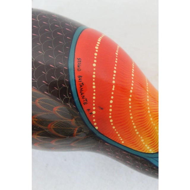 Sergio Bustamante a.p. Papier-Mâché on Brass Stand Vintage Mid Century For Sale - Image 12 of 13