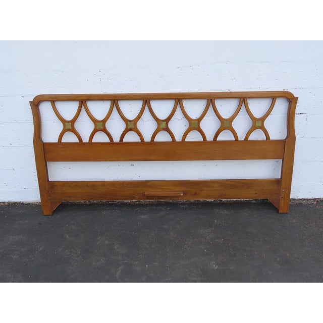 This classic King Size Headboard is made out of wood, solid wood, and metal. The Headboard was made by Red Lion, it is not...