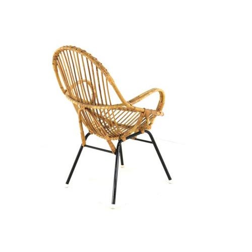 Rattan Chairs & Coffee Table, Set of 4 For Sale - Image 4 of 16